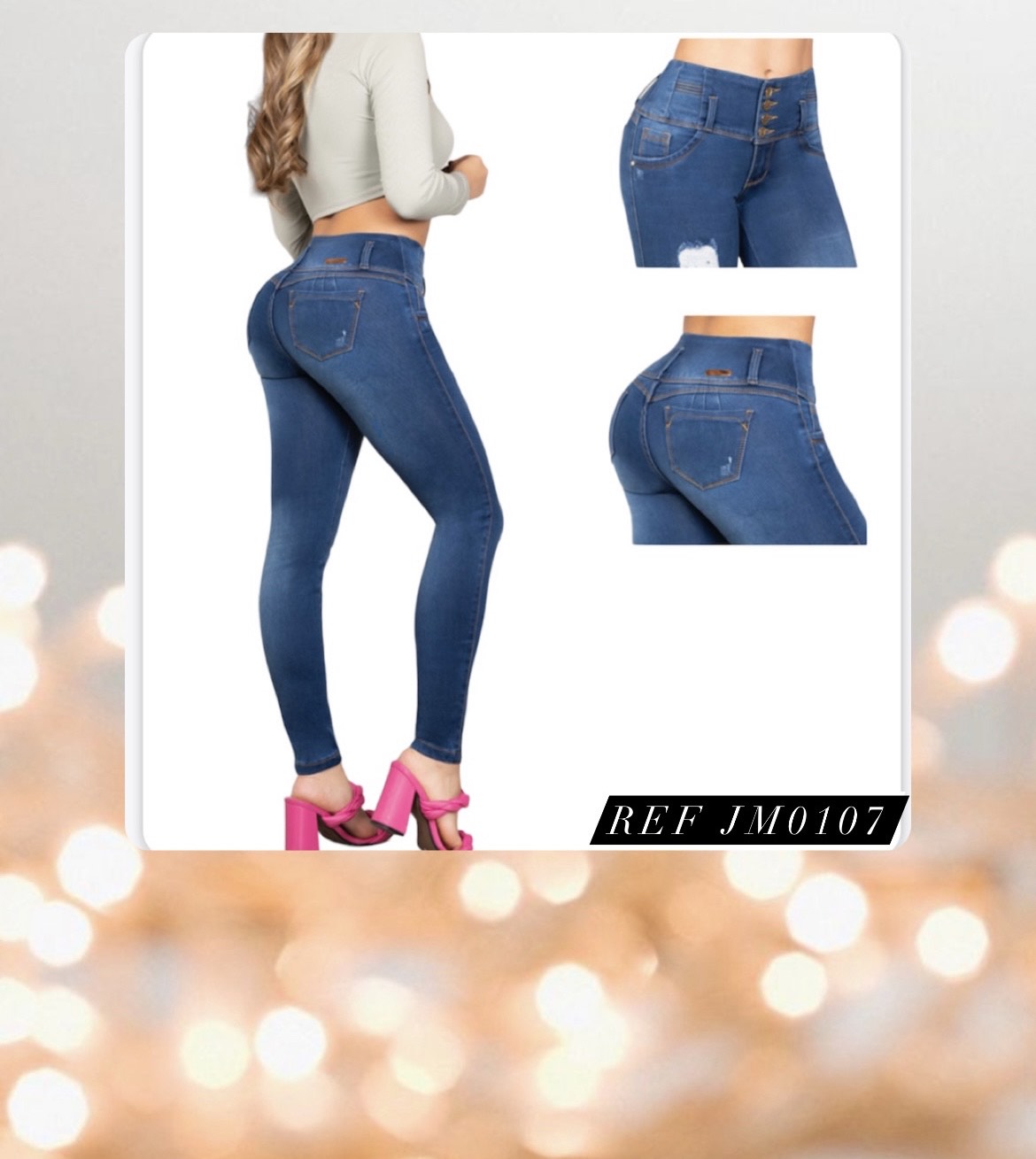 BUTT LIFTING JEANS/LEVANTA COLA